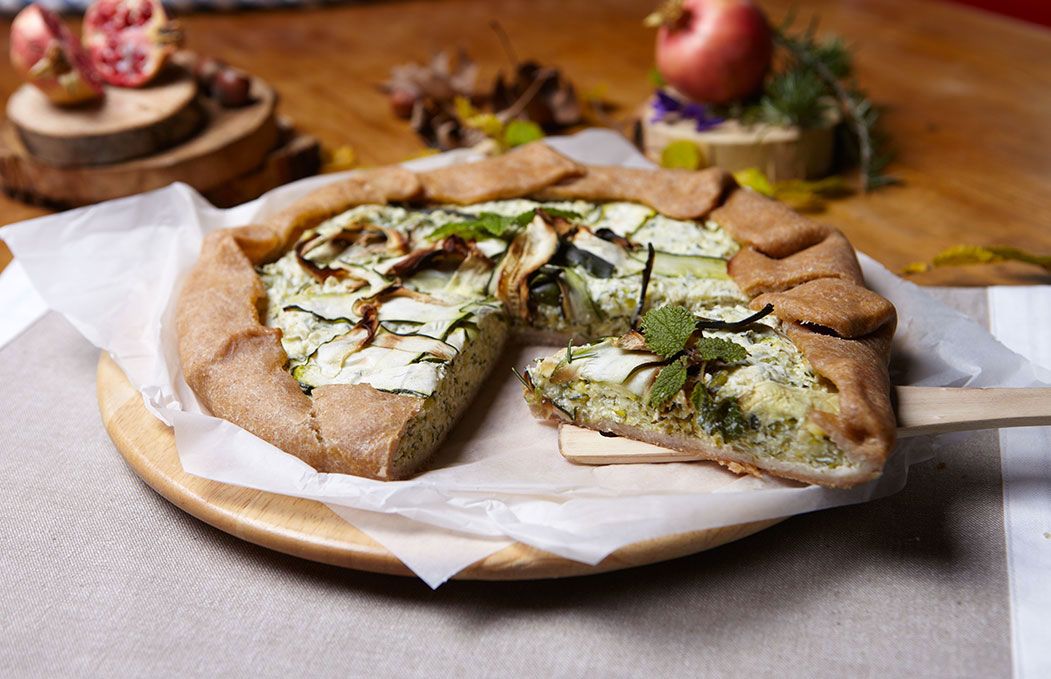 Torta di farro e zucchine