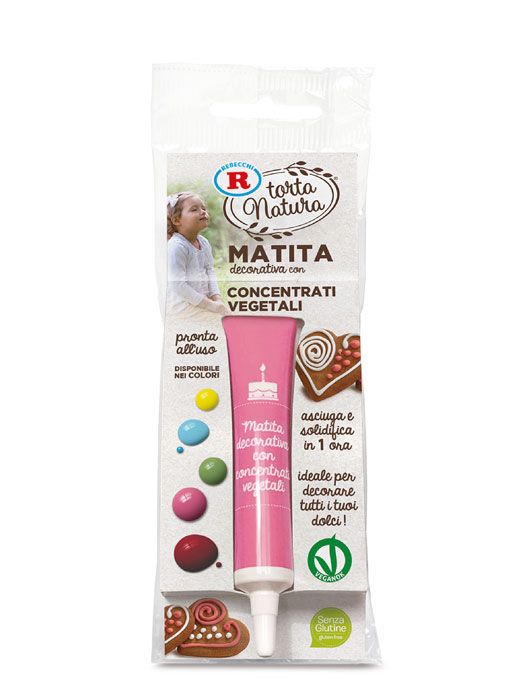 matita decorativa rosa torta natura rebecchi