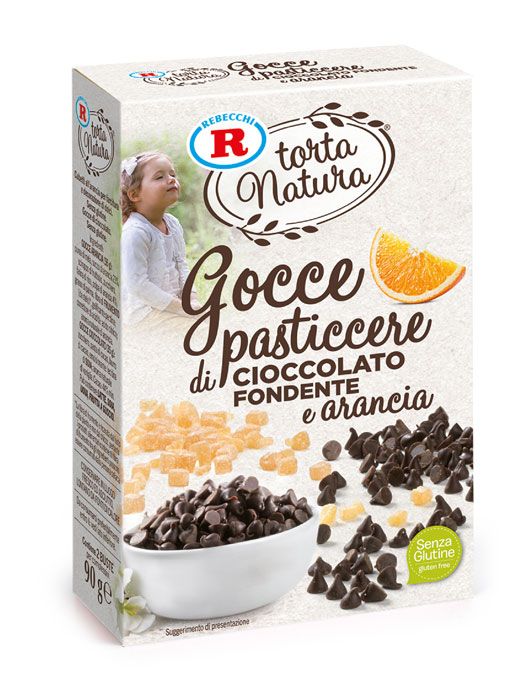 Gocce pasticcere di cioccolato fondente e arancia Torta Natura Rebecchi